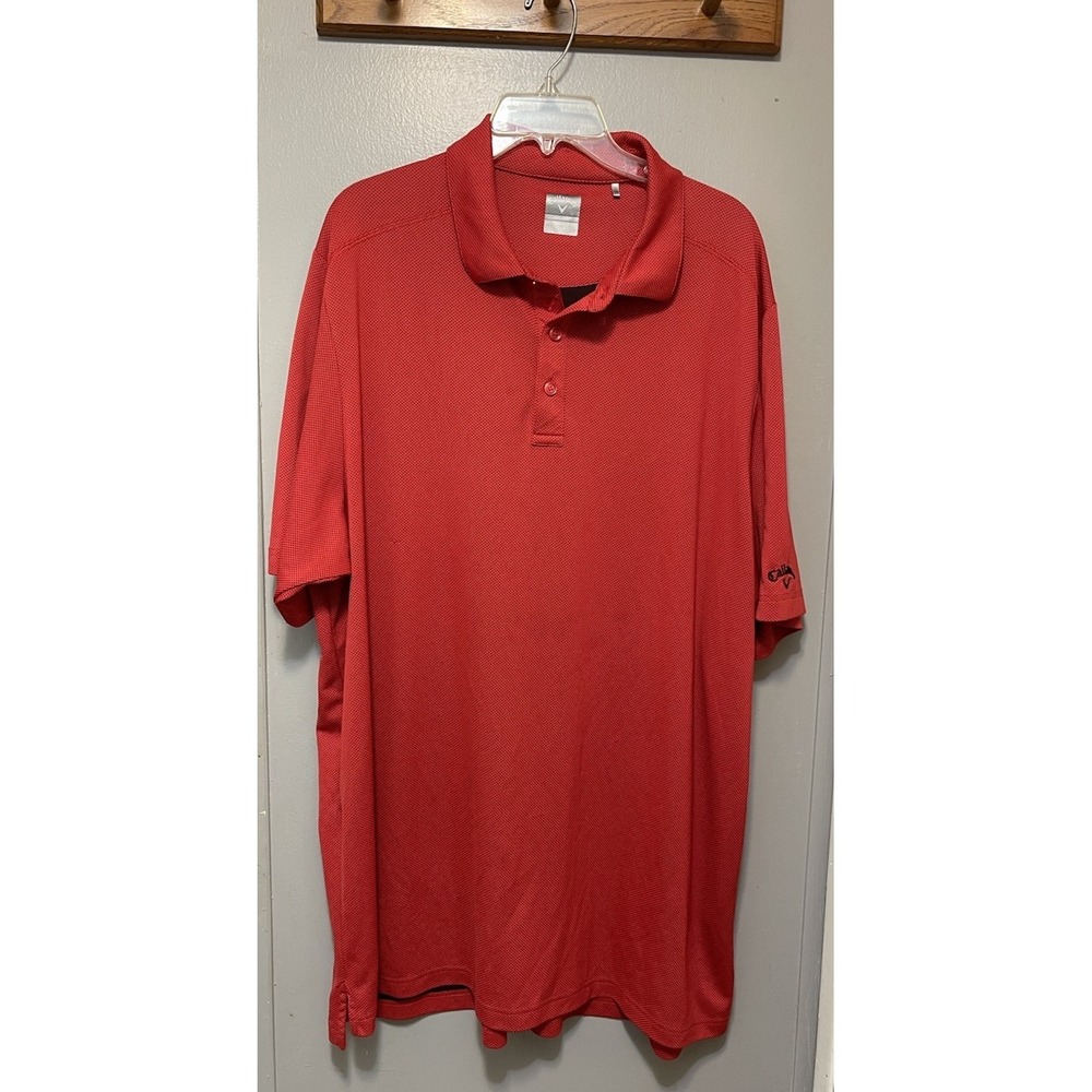 Callaway Swing Tech Opti Dri Men's 2XLT. Red/black  Golf Polo  Professional